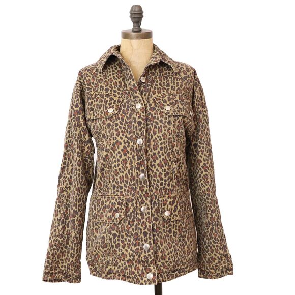 MARISSA WEBB Ellery Print Anorak Jacket Coat XS Filling Lined Leopard Brown B26 - Picture 2 of 7
